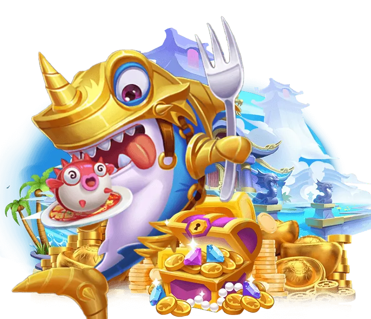 Hình ảnh game bắn cá đổi thưởng với đại dương sống động, nhiều loài cá và phần thưởng hấp dẫn, màu xanh biển